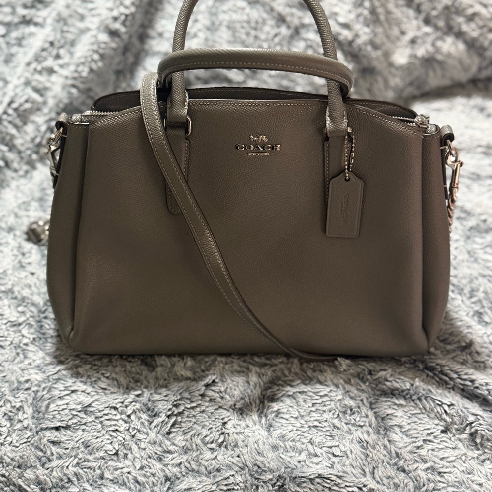 Coach Gray Leather Satchel